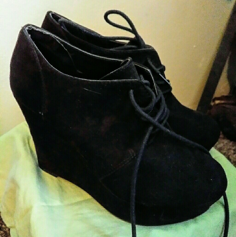 Material Girl Suede Ankle Booties